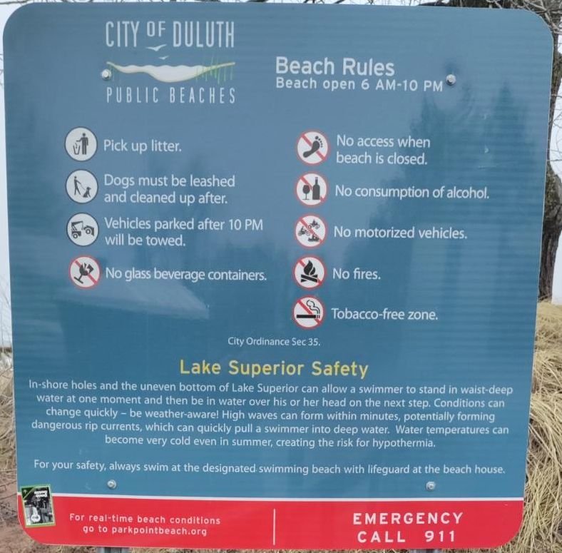 The city of Duluth, Minnesota, added a tobacco-free zone to their beach rules.